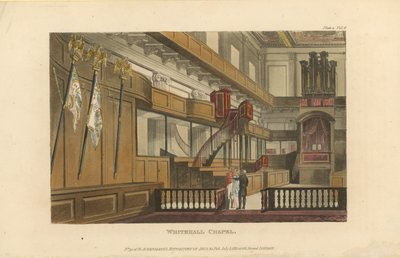 Interieur van Whitehall Chapel door English School