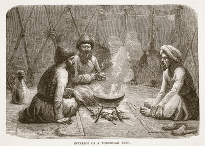 Interieur van een Turcomanentent, illustratie uit Cassells Geïllustreerde Geschiedenis van Engeland door English School