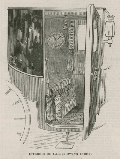 Interieur van een cab door English School