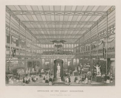 Interieur van de Grote Tentoonstelling, 1851, Amerikaanse Afdeling (East End) door English School