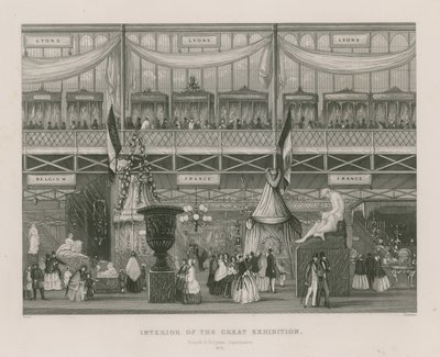 Interieur van de Grote Tentoonstelling, 1851, Franse en Belgische Afdeling door English School