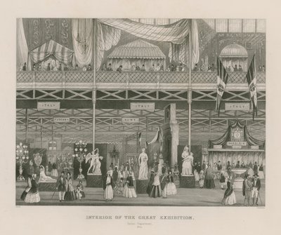 Interieur van de Grote Tentoonstelling, 1851, Italiaanse Afdeling door English School