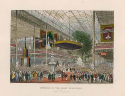 Interieur van de Grote Tentoonstelling, Grote Staatsopening, 1 mei 1851 door English School