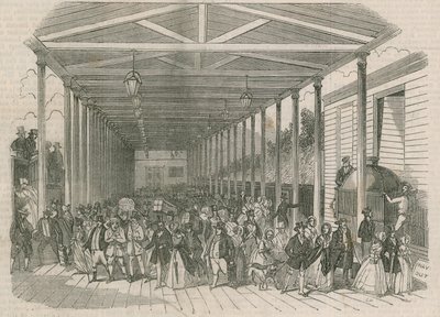 Interieur van het Great Western Railway eindstation door English School