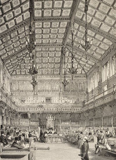 Interieur van het Lagerhuis, uit 