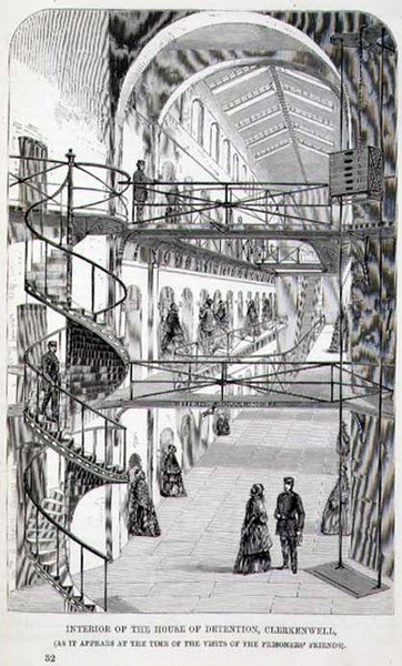 Interieur van het Huis van Detentie, Clerkenwell, uit 