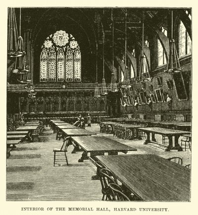Interieur van de Memorial Hall, Harvard University door English School
