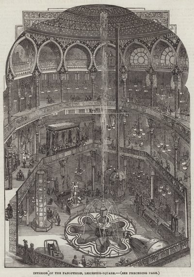 Interieur van de Panopticon, Leicester-Square door English School