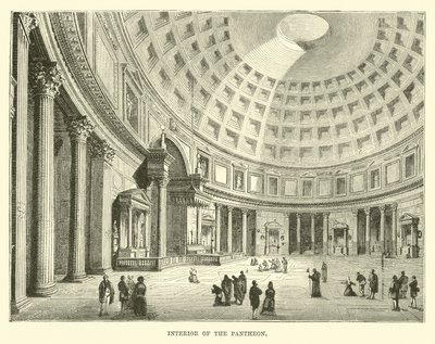 Interieur van het Pantheon door English School