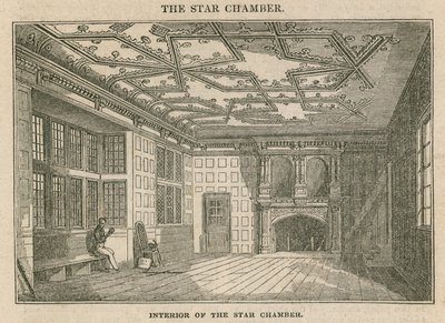 Interieur van de Sterrenkamer, Westminster door English School