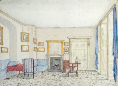 Interieur op Curzon Street, c.1830 door English School