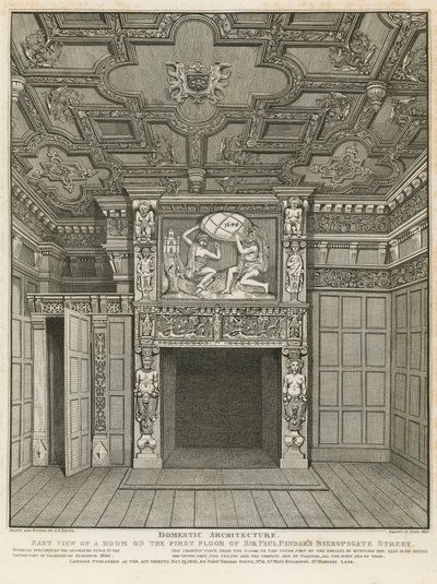 Binnenaanzicht van het huis van Sir Paul Pindar door English School