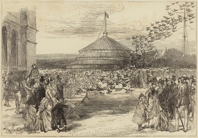 Internationale en All England duivenraces bij het Alexandra Palace door English School