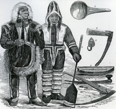 Inuit Koppel (gravure) door English School