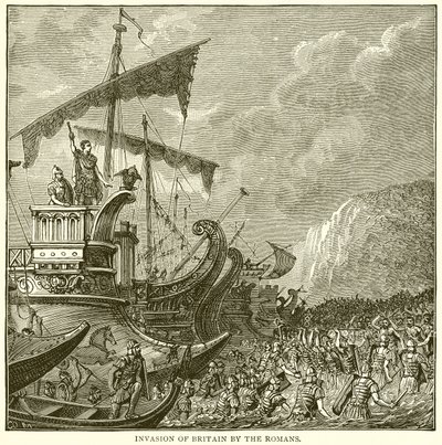 Invasie van Brittannië door de Romeinen door English School