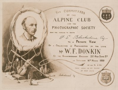 Uitnodiging van de Alipine Club en de Fotografische Vereniging door English School