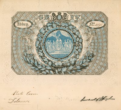 Uitnodiging voor de kroning van George IV in 1821 door English School