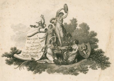 Uitnodiging voor het diner van de Lord Mayor in het Mansion House, Londen, 11 april 1803 door English School