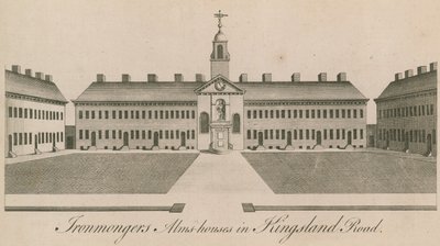 Ironmongers Alms Houses op Kingsland Road door English School
