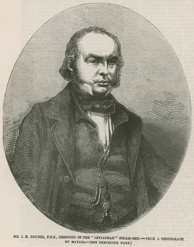 Isambard Kingdom Brunel, ontwerper van het Leviathan stoomschip door English School