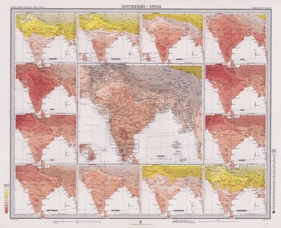 Isothermen, India door English School