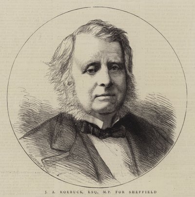 J A Roebuck, Esquire, MP voor Sheffield door English School