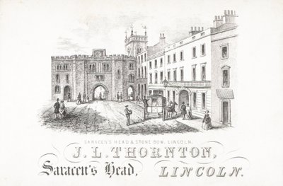J L Thornton, Saracens Head en Stone, Lincoln door English School