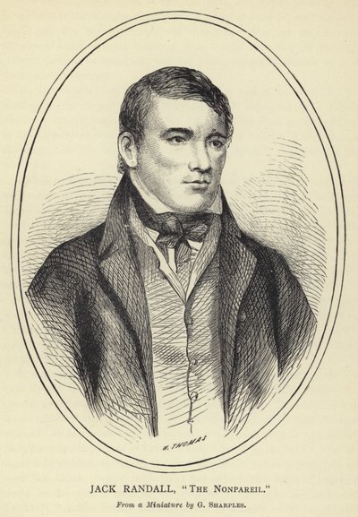 Jack Randall, The Nonpareil, naar een miniatuur van G Sharples door English School