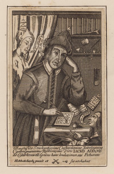 Jacko Adams, astroloog van Clerkenwell Green, Londen door English School