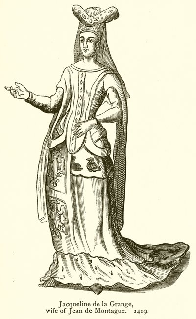 Jacqueline de la Grange, Vrouw van Jean de Montague. 1419 door English School