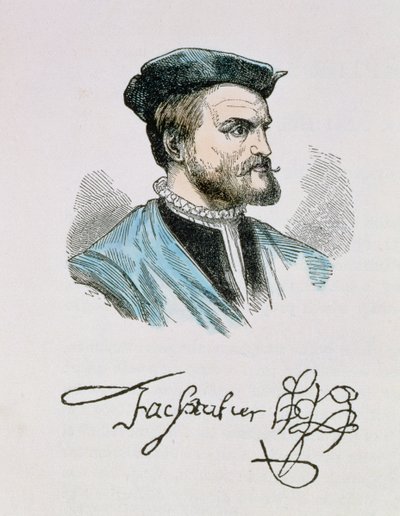 Jacques Cartier (1491-1557) illustratie uit Volume IV van 