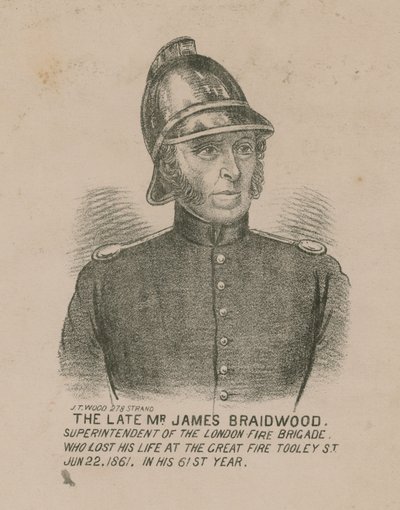 James Braidwood, Superintendent van de London Fire Brigade door English School