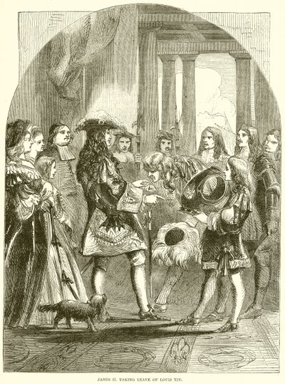 James II neemt afscheid van Lodewijk XIV door English School