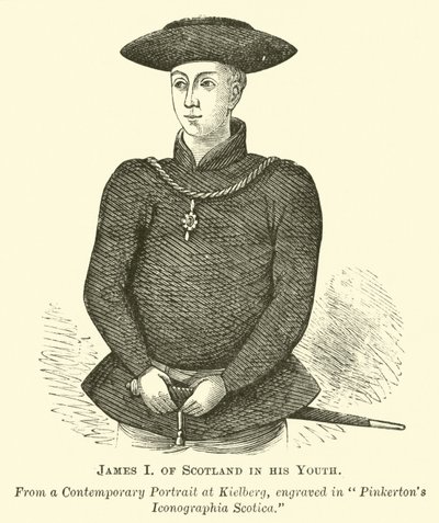 Jacob I van Schotland in zijn jeugd door English School