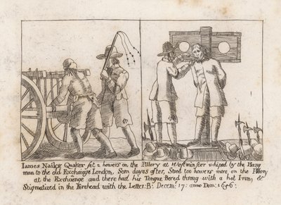 James Nailor, Quaker, zat twee uur op de schandpaal in Westminster door English School