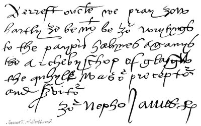 James V van Schotland door English School