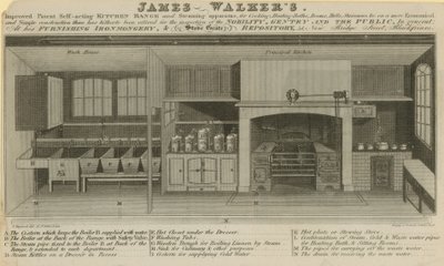 James Walkers verbeterde patent zelfwerkende keukenfornuis door English School