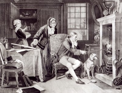 James Watt (1736-1819) speelt met stoom door English School