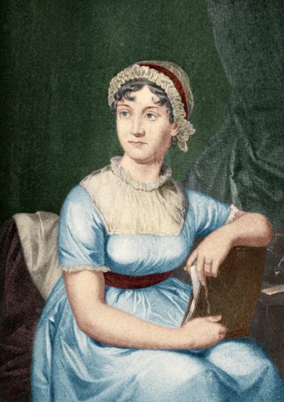 Jane Austen (1775-1817) illustratie uit 