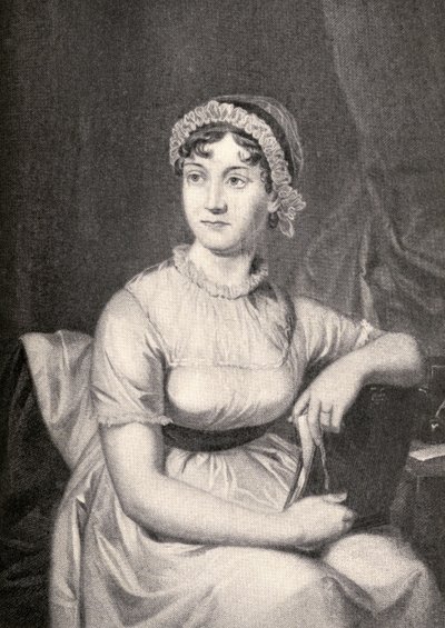 Jane Austen (1775-1817) illustratie uit 