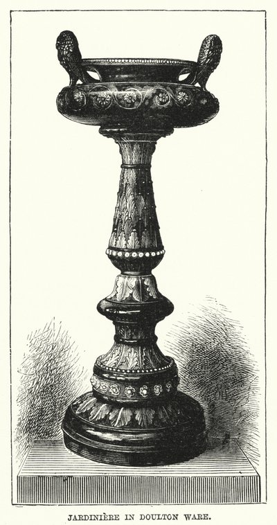 Jardiniere in Doulton-aardewerk door English School
