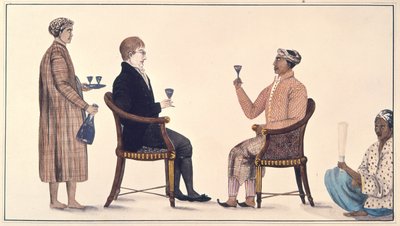 Javaanse grootheid en een Nederlander, uit een 