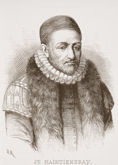 Je Maintiendray, illustratie uit De Geschiedenis van het Protestantisme door James Aitken Wylie, 1878 door English School