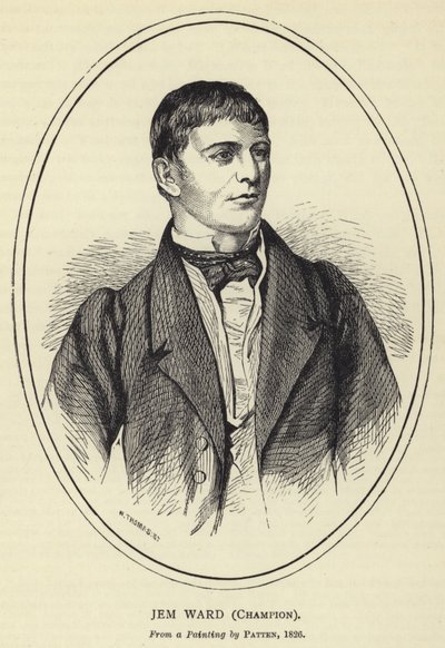 Jem Ward, kampioen, van een schilderij door Patten, 1826 door English School