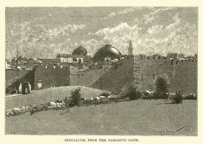 Jeruzalem, vanaf de Damascuspoort door English School