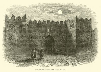 Jeruzalem, de Damascuspoort door English School