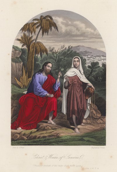 Jezus Christus en de Vrouw van Samaria door English School