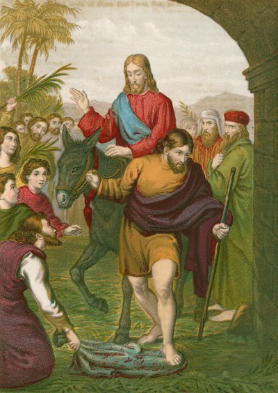 De intocht van Jezus Christus in Jeruzalem door English School