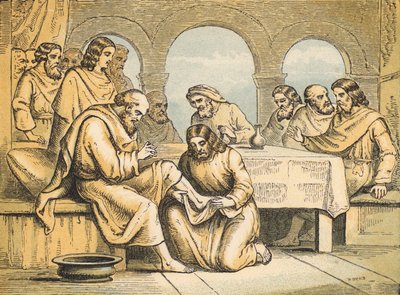 Jezus wast de voeten van zijn discipelen door English School