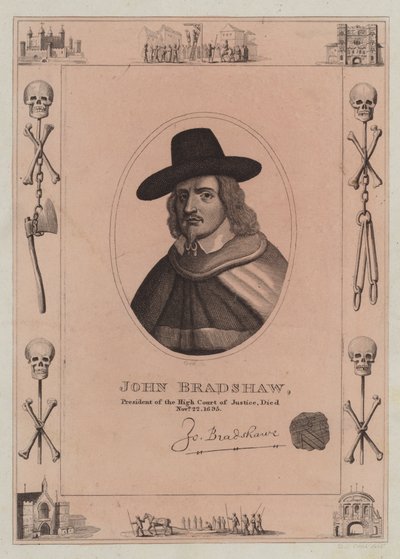 John Bradshaw, President van het Hooggerechtshof, stierf op 22 november 1695 door English School